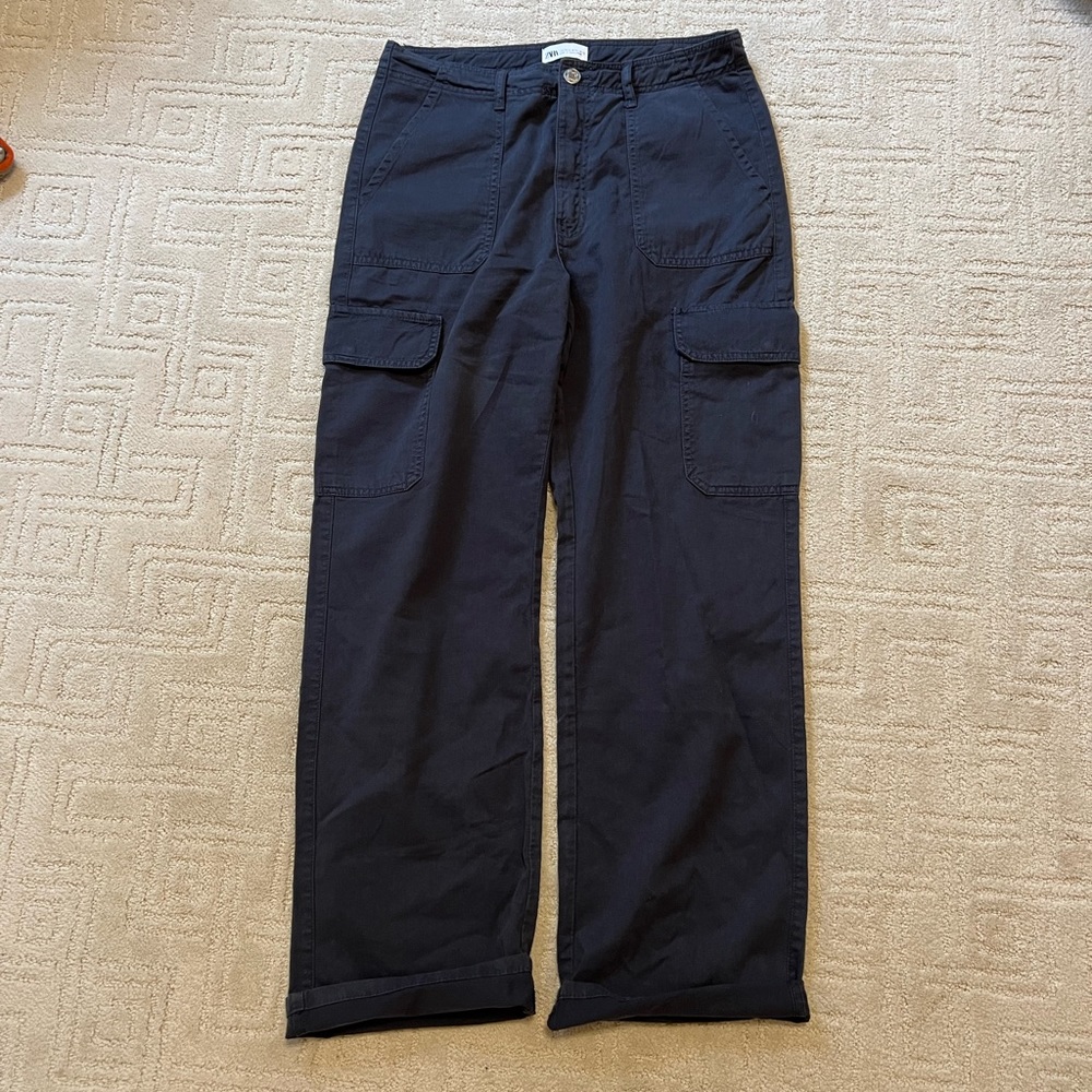 Zara Cargo Pants Dark Grey